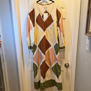 3. Sézane Edwinda Patchwork Midi Dress | NWT | US 6 (AC)